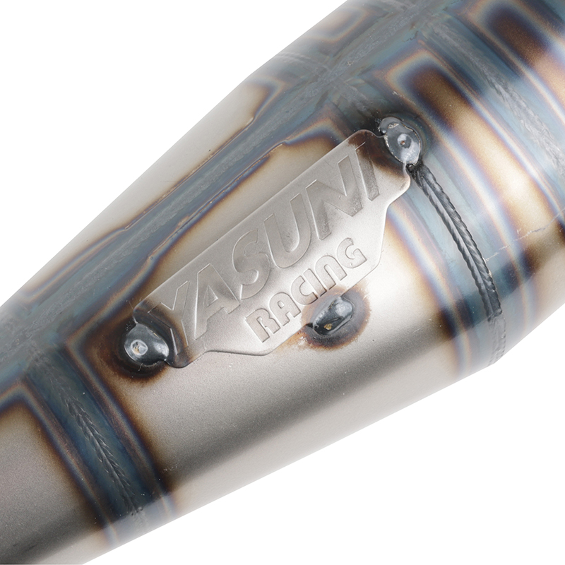 Pot 50 a boite Yasuni R1 verni pour beta 50 rr-rieju 50 MRT, SMX, RMX, rr-peugeot 50 XPS, XP6-MBK 50 x-limit-yamaha 50 dtr-fantic 50 xe, XM (passage bas) (silencieux rouge) -TUB808TE - vue 5