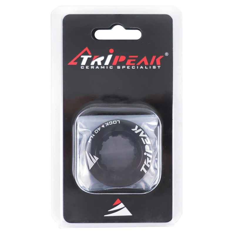 Écrou disque de frein Centerlock Tripeak aluminium ultra léger 7G noir - serrage interne (la paire) - vue 2