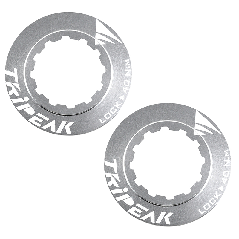 ECROU DISQUE DE FREIN CENTERLOCK TRIPEAK ALUMINIUM ULTRA LEGER 7g ARGENT - SERRAGE INTERNE (VENDU A LA PAIRE)