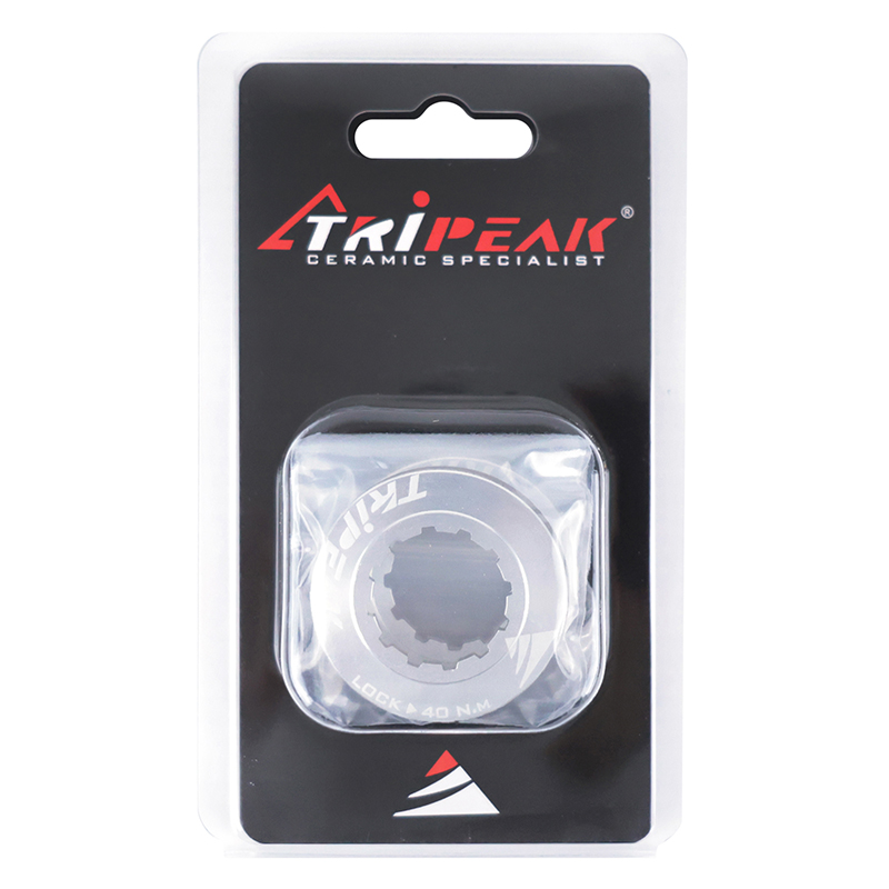 Écrou disque de frein Centerlock Tripeak aluminium ultra léger 7G argent serrage interne - Paire - vue 2