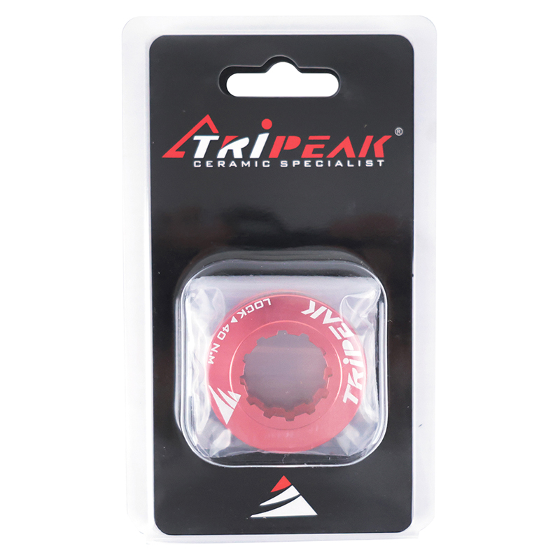 Écrou disque de frein Center Lock Tripeak aluminium ultra léger 7G rose - serrage interne (la paire) - vue 2