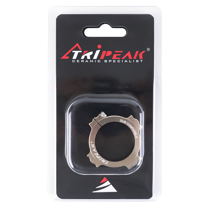 Écrou-bague réglage précontrainte pédalier Tripeak pour SRAM DUB argent - vue 2