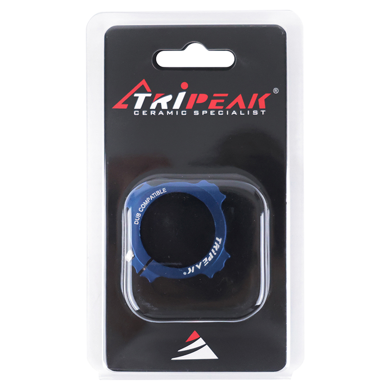 Écrou-bague réglage précontrainte pédalier Tripeak SRAM DUB bleu foncé - vue 2