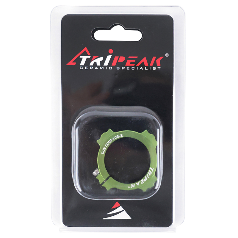 Écrou-bague réglage précontrainte pédalier Tripeak pour SRAM DUB vert - vue 2
