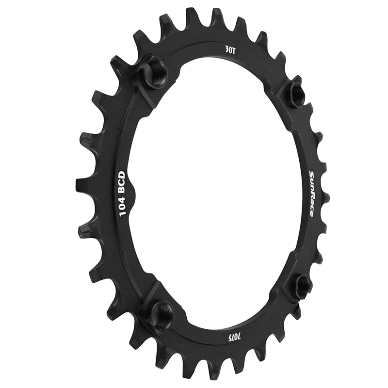 Plateau VTT 4BRA d.104 pour Sunrace 30DTS mono noir alu compatible autres marques narrow wide - vue 3