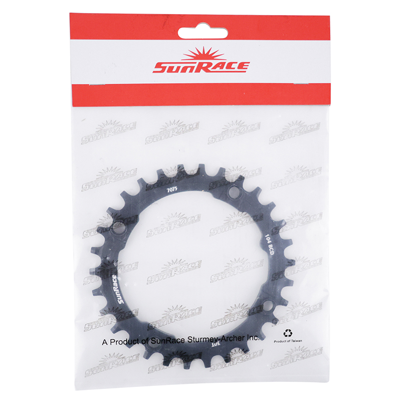 Plateau VTT 4BRA d.104 pour Sunrace 30DTS mono noir alu compatible autres marques narrow wide - vue 4