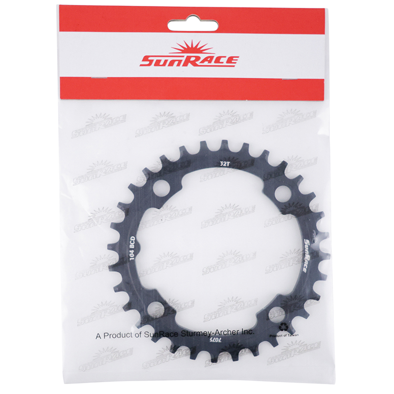 Plateau VTT 4BRA d.104 pour Sunrace 32DTS mono noir alu compatible autres marques narrow wide - vue 4