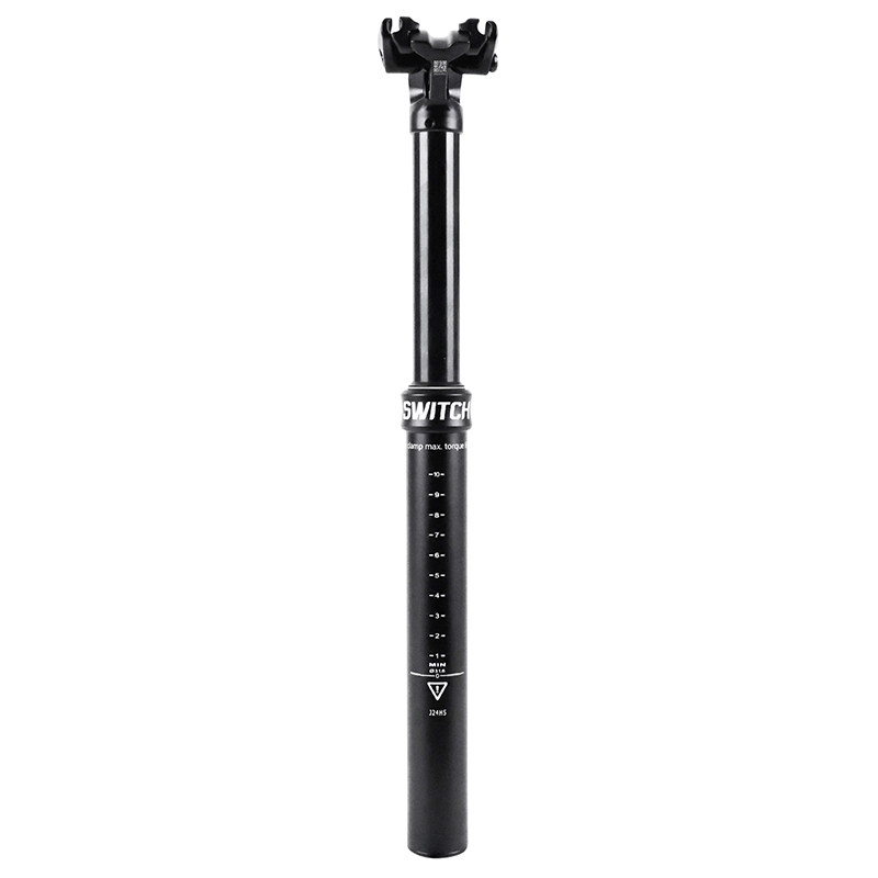 Tige de selle VTT telescopique Switch SW-08 alu noir diam. 31,6 L430MM (par levier 15-120MM) - vue 2