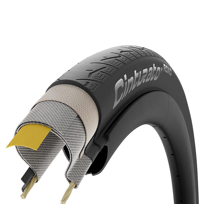 Pneu route 700 x 28 Pirelli Cinturato Road noir TS (28-622) - vue 3