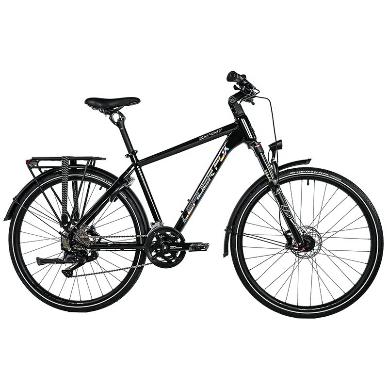 Velo musculaire VTC 28 Leader Fox espirit 2025 homme noir 9V cadre alu 19 pouces (taille adulte 178 à 185 CM) - vue 2