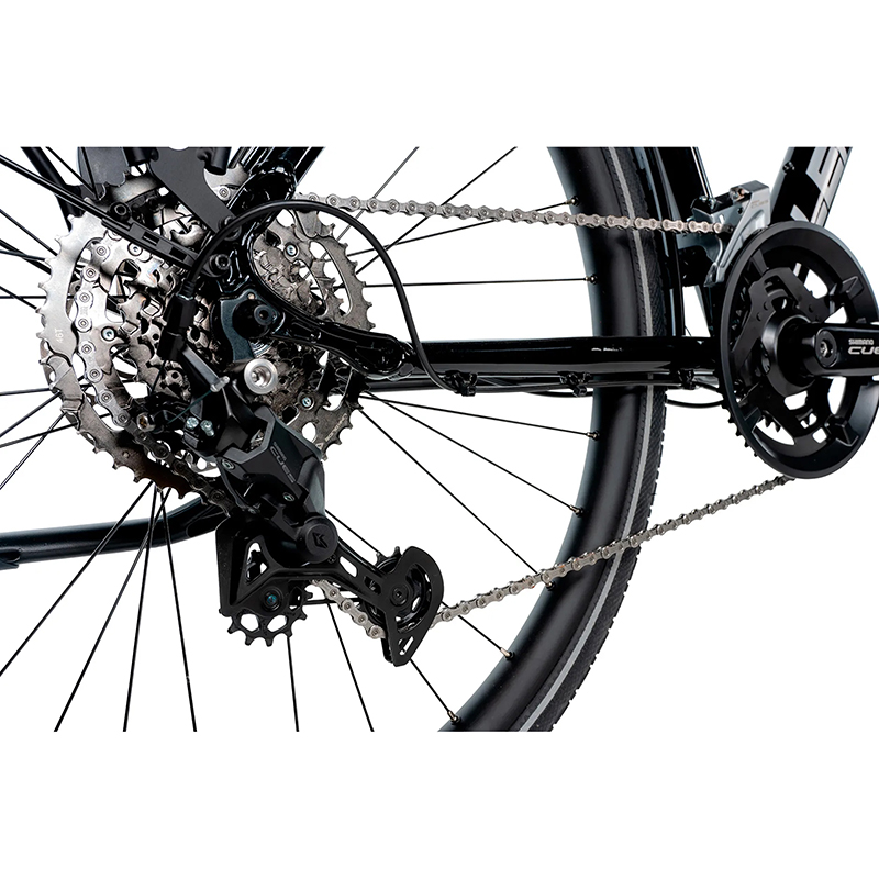 Velo musculaire VTC 28 Leader Fox espirit 2025 homme noir 9V cadre alu 17,5 pouces (taille adulte 168 à 178 CM) - vue 4
