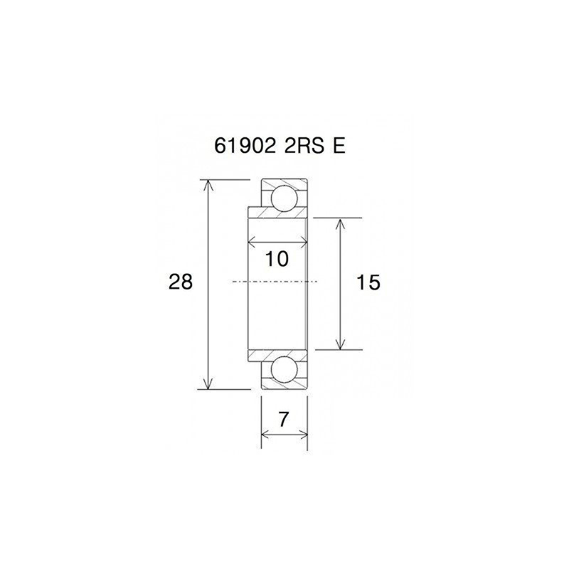Roulement Black Bearing MAX 15x28-7-10 mm (61902-2rs - 6902-2rs max e) - vue 3