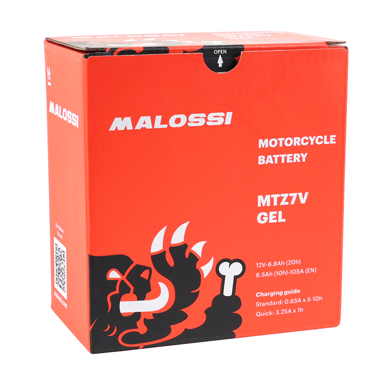 Batterie 12V 6 ah MTZ7V Malossi gel sans entretien prete a l'emploi (lg113xl70xh121mm) (equivalent YTZ7V - gel) (activee en usine-fa) - vue 2