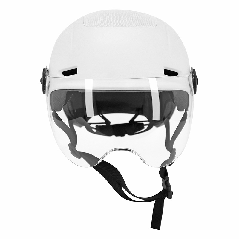 Casque vélo adulte urbain Sélection P2R blanc avec visière 55-58 cm - vue 2
