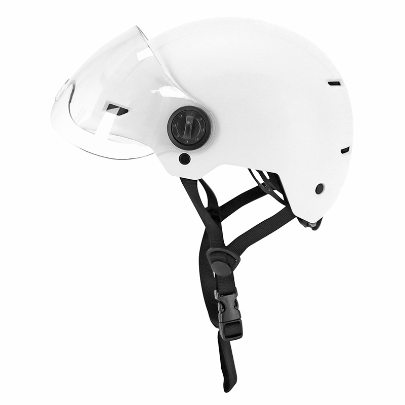 Casque vélo adulte urbain Sélection P2R blanc avec visière 55-58 cm - vue 4