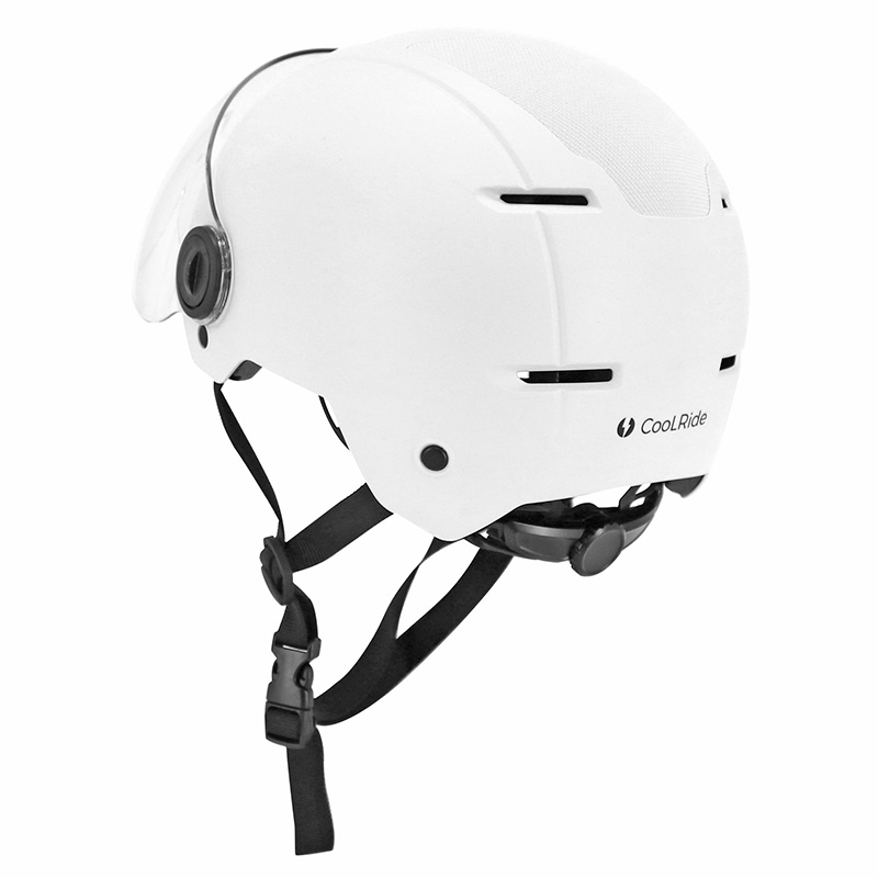 Casque vélo adulte urbain Sélection P2R blanc avec visière 55-58 cm - vue 5