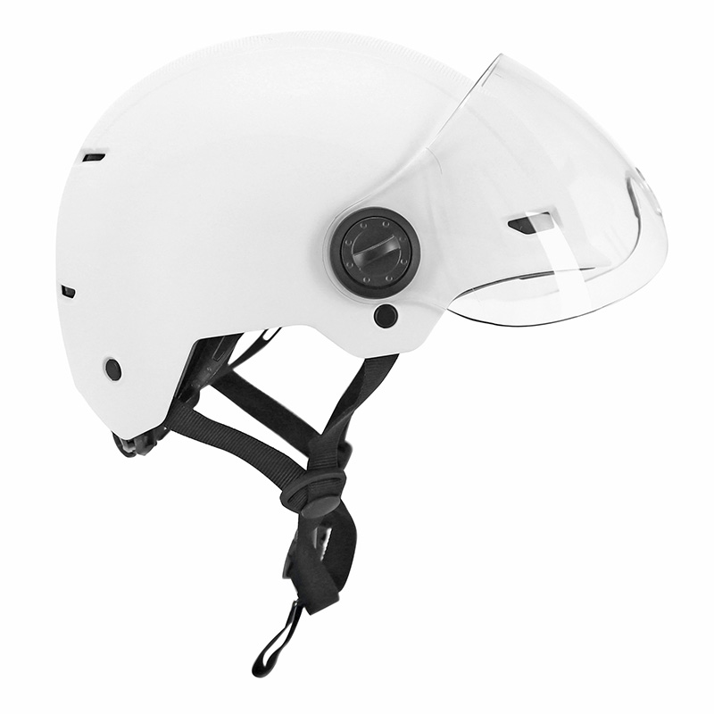 Casque vélo adulte urbain Sélection P2R blanc avec visière 55-58 cm - vue 8