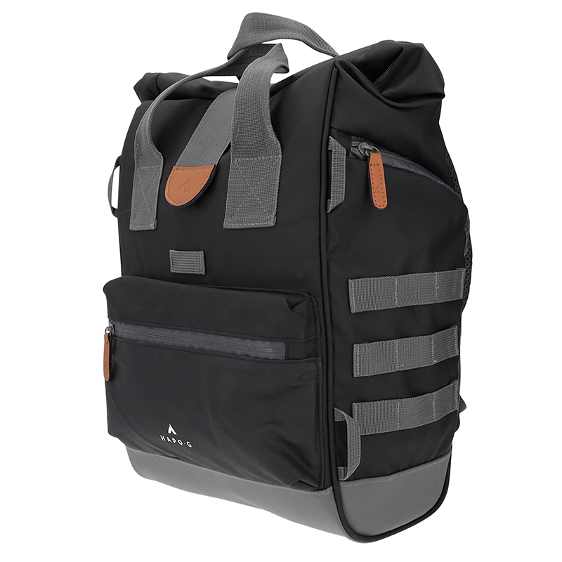 Sacoche arrière vélo Sélection P2R Hapo.G Roll-top noir medium convertible 53x27x16cm - vue 3