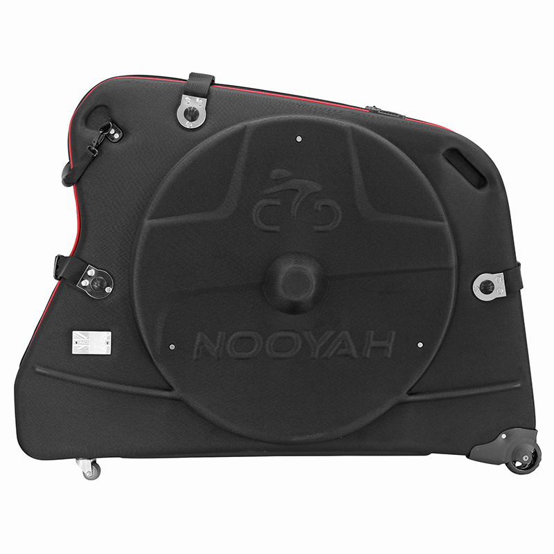 Valise de transport vélo thermoformée rigide VTT-Route noir avec roulettes Sélection P2R - vue 2