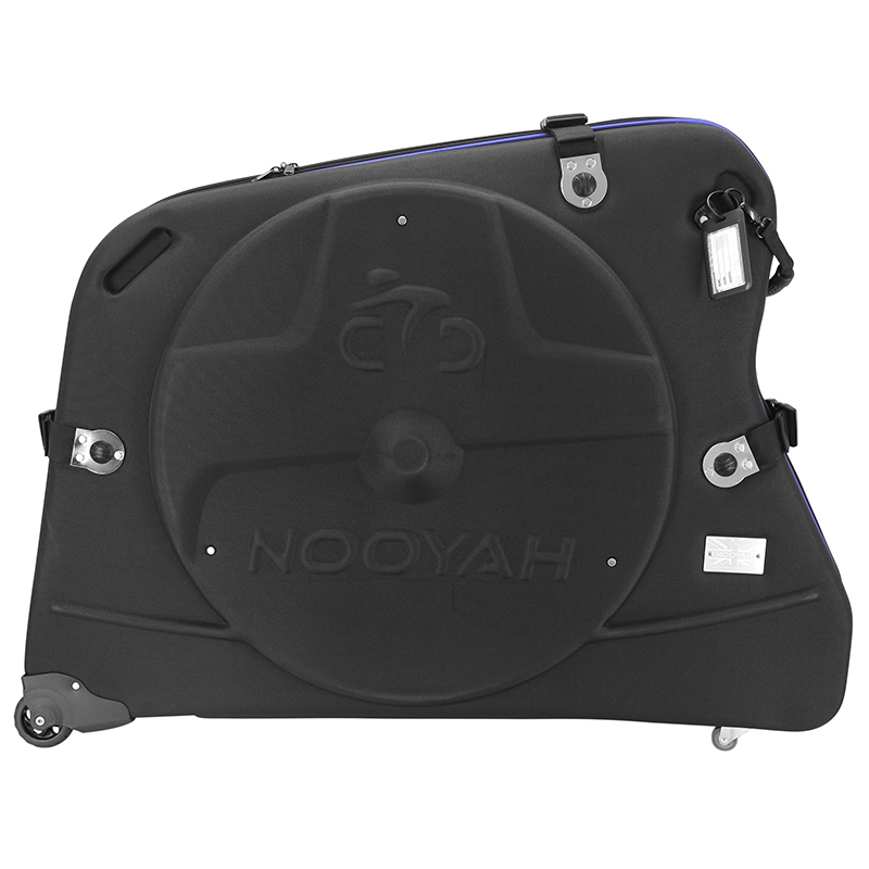 Valise de transport vélo thermoformée rigide VTT-Route noir avec roulettes Sélection P2R - vue 3