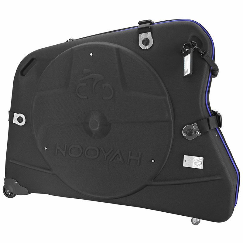 Valise de transport vélo thermoformée rigide VTT-Route noir avec roulettes Sélection P2R - vue 4