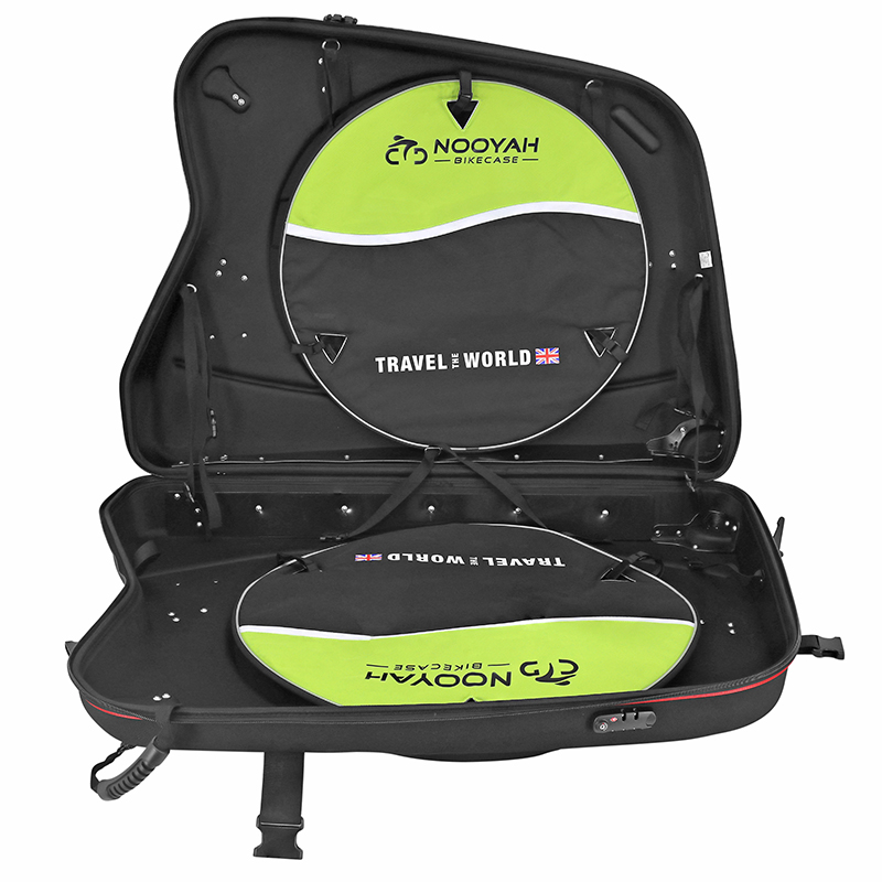 Valise de transport vélo thermoformée rigide VTT-Route noir avec roulettes Sélection P2R - vue 5