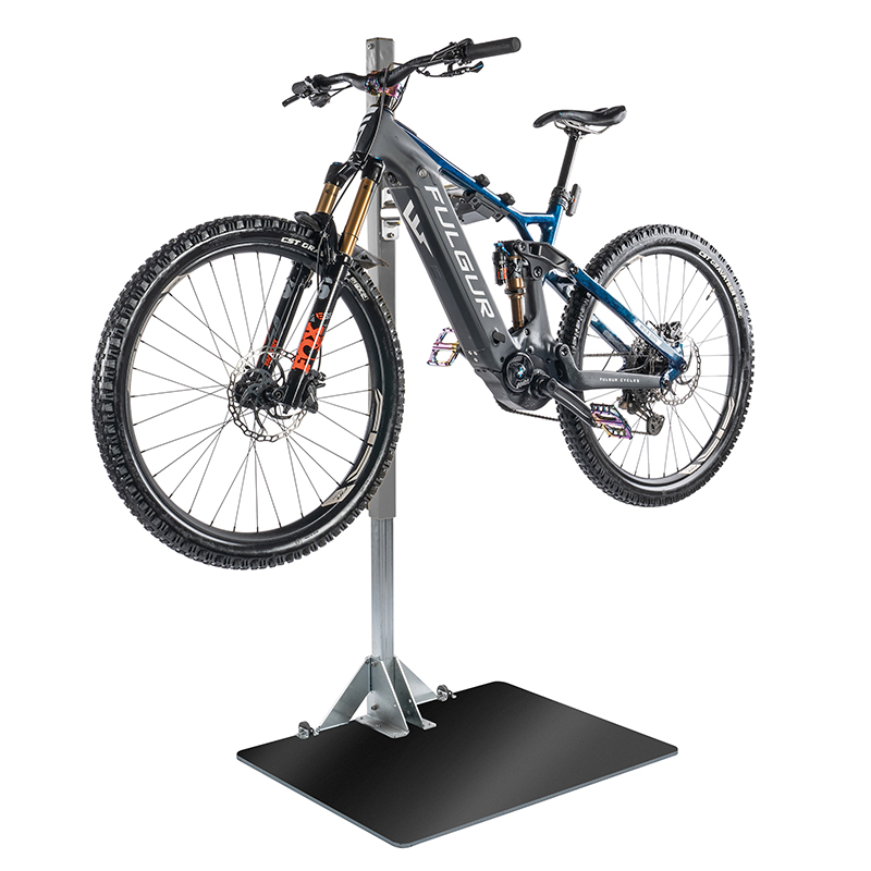 Pied d'atelier de reparation velo professionnel Officine Parolin opus lifter supporte 30KGS - avec plaque metal (hauteur reglable par manivelle inclus ou visseuse non inclus) -gist - vue 3