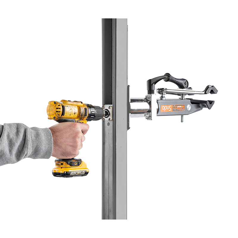 Pied d'atelier de reparation velo professionnel Officine Parolin opus lifter supporte 30KGS - avec plaque metal (hauteur reglable par manivelle inclus ou visseuse non inclus) -gist - vue 4