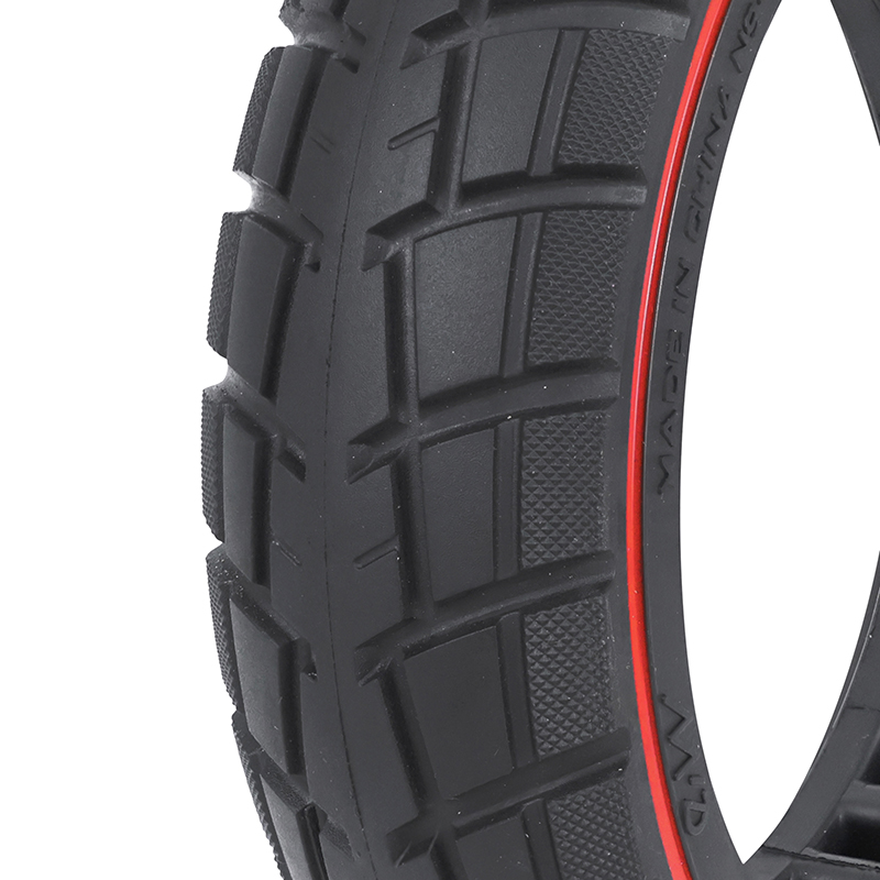 Pneu trottinette plein 230 x 50 noir liseré rouge ultra léger Sélection P2R - vue 3
