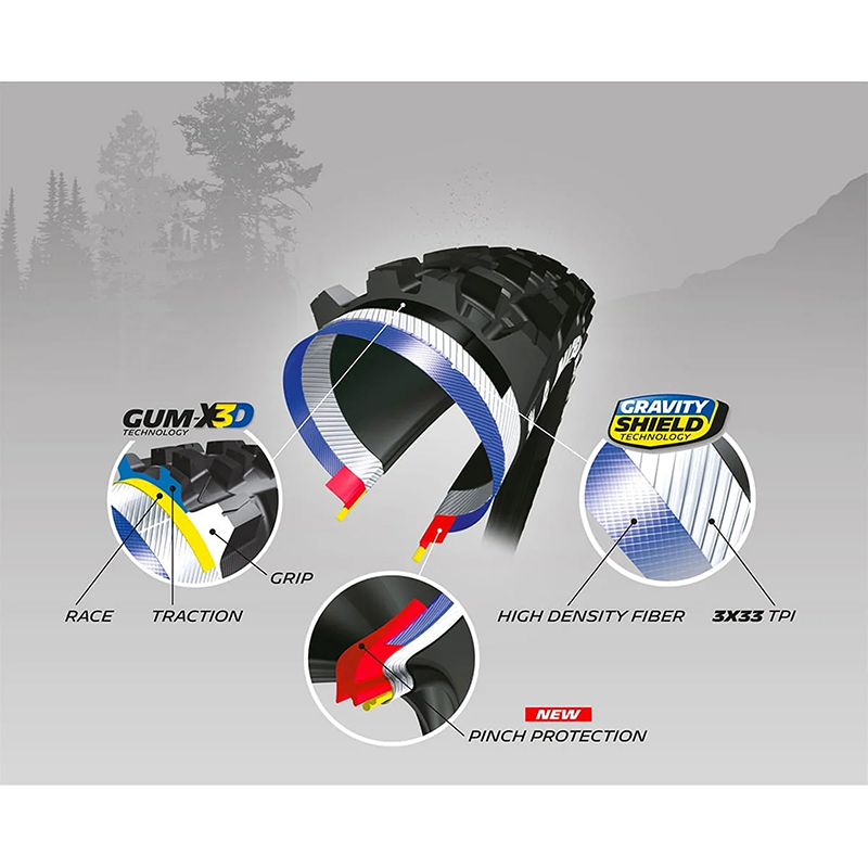 Pneu VTT 27.5 x 2.80 Michelin Wild Enduro Rear Competition Line Tubeless Ready TS - vue 4