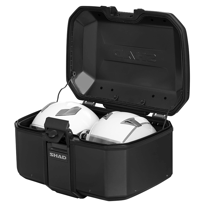 TOP CASE SHAD TR55 TERRA 55L PURE BLACK AVEC LOCK SYSTEM - CAPACITE 2 CASQUE INTEGRAL (Platine vendue séparemment) (D0TR55100B) - vue 2