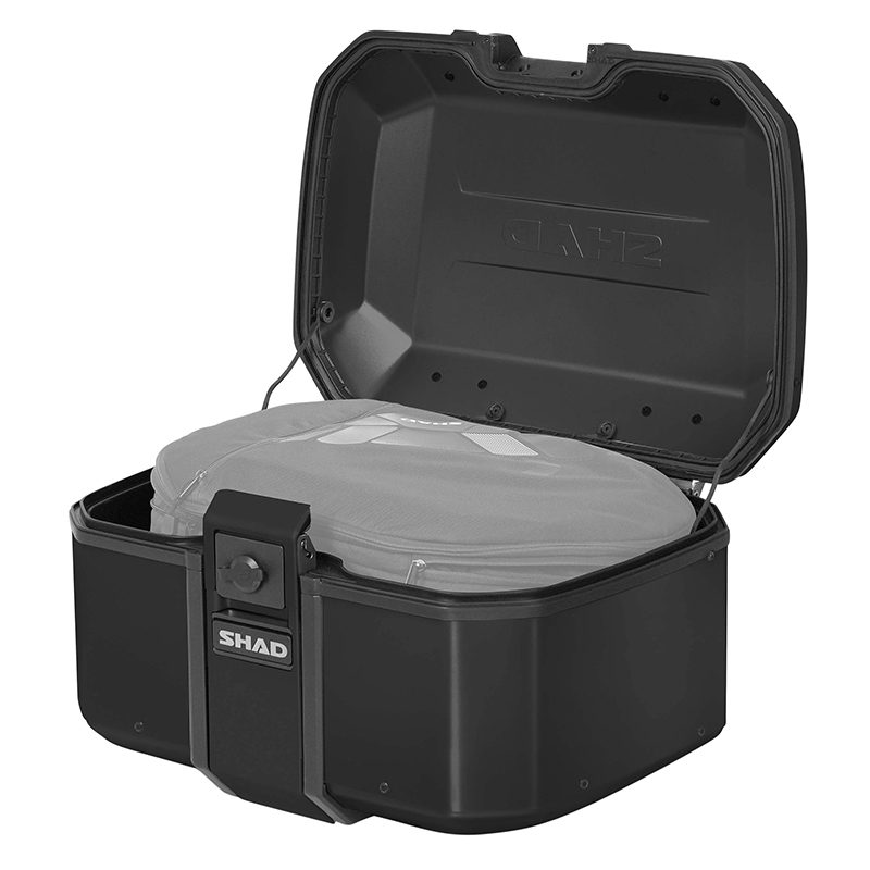 TOP CASE SHAD TR55 TERRA 55L PURE BLACK AVEC LOCK SYSTEM - CAPACITE 2 CASQUE INTEGRAL (Platine vendue séparemment) (D0TR55100B) - vue 3