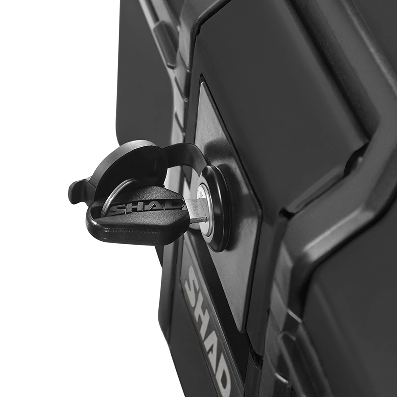 TOP CASE SHAD TR55 TERRA 55L PURE BLACK AVEC LOCK SYSTEM - CAPACITE 2 CASQUE INTEGRAL (Platine vendue séparemment) (D0TR55100B) - vue 5