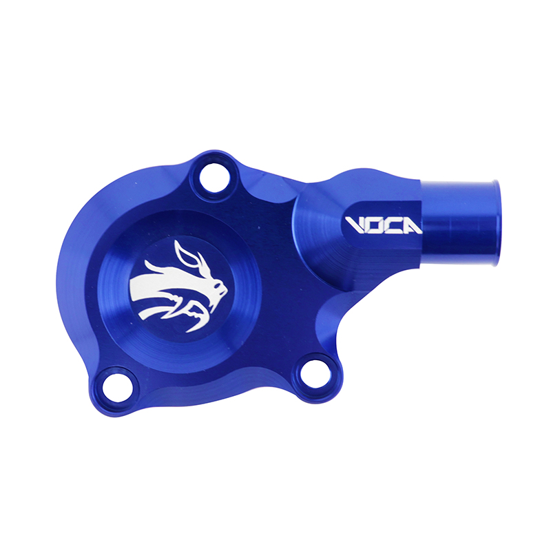 Carter-couvercle corps pompe à eau Voca Racing Minarelli 50 AM6 bleu - vue 2