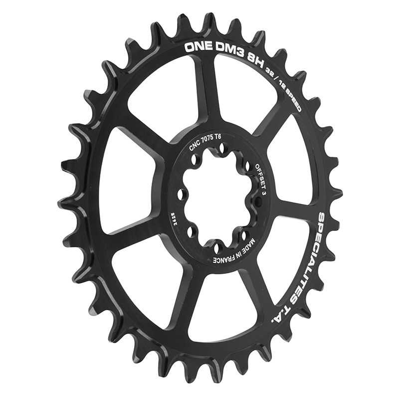 Plateau VTT direct mount pour sram GX - XX1 - X01 ta one DM3 8H 32DTS 11-12V. noir (transmission boost deport 3MM) - vue 3
