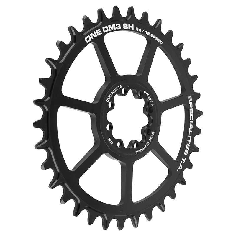 Plateau VTT direct mount pour sram GX - XX1 - X01 ta one DM3 8H 34DTS 11-12V. noir (transmission boost deport 3MM) - vue 3