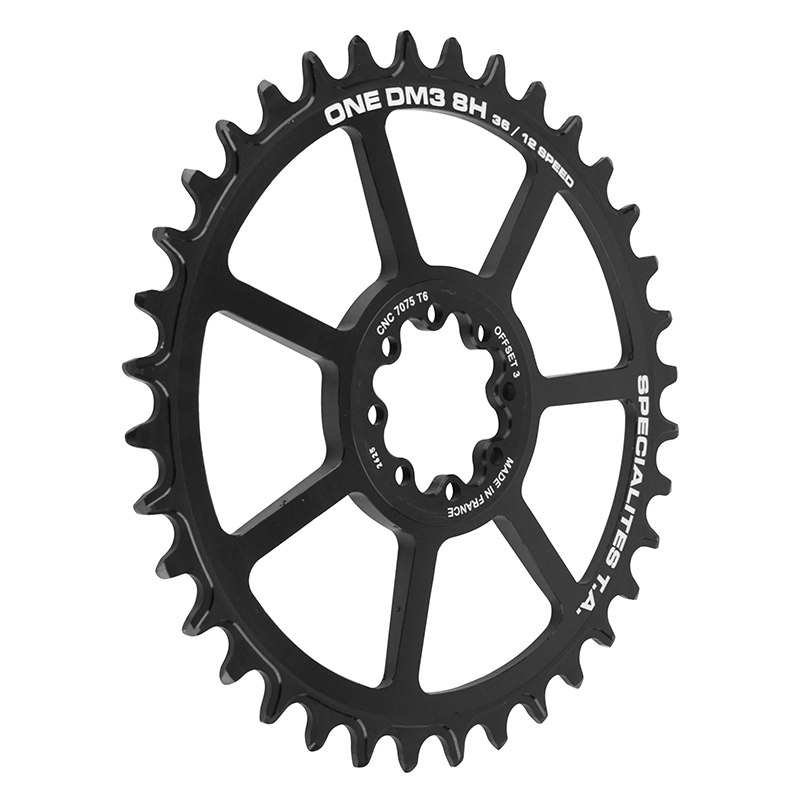 Plateau VTT direct mount pour sram GX - XX1 - X01 ta one DM3 8H 36DTS 11-12V. noir (transmission boost deport 3MM) - vue 3