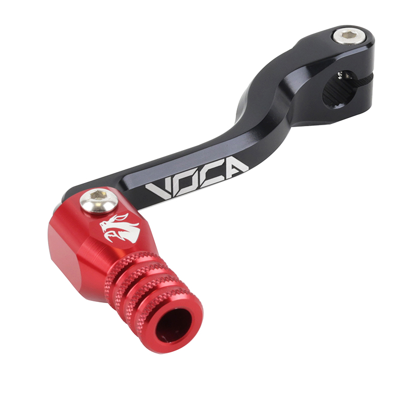 Selecteur de vitesse Voca Racing minarelli 50 AM6-BETA 50 rr-rieju 50 mrt-sherco 50 SM-R, se-r alu CNC noir-rouge (pliable)