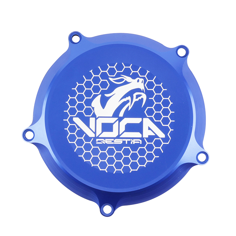 Couvercle embrayage Voca Racing aluminium CNC bleu 50 AM6 - vue 2