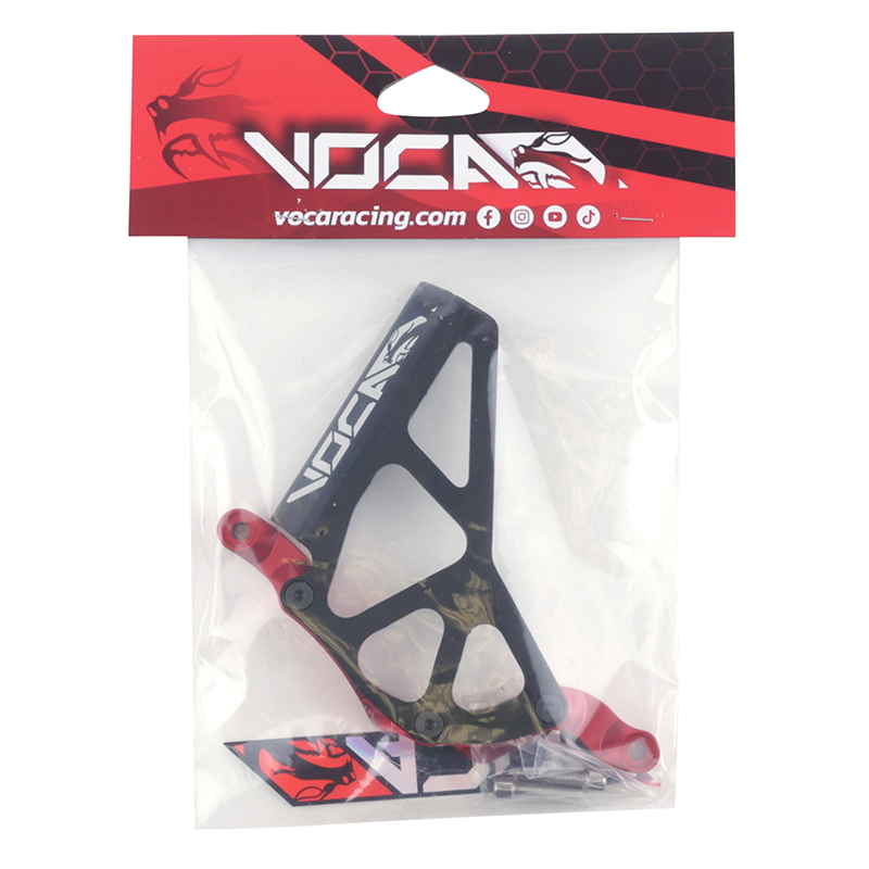 Cache pignon 50 à boîte Voca Racing Minarelli 50 AM6 Beta 50 RR Rieju 50 MRT Sherco 50 SM-R SE-R alu CNC noir-rouge - vue 4