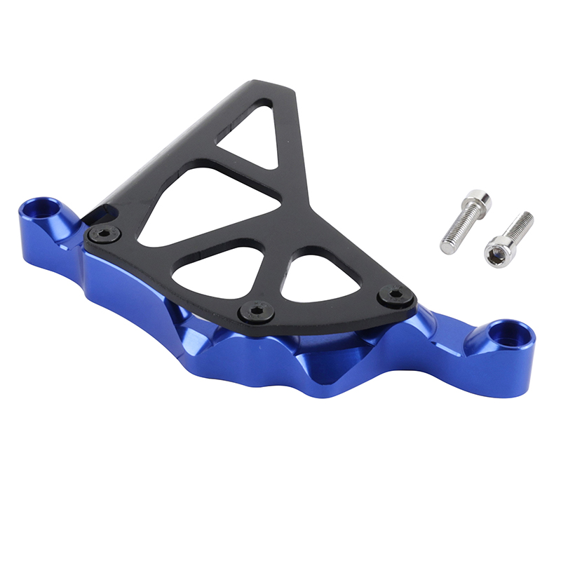 Cache pignon 50 Voca Racing aluminium CNC noir-bleu Minarelli 50 AM6 Beta 50 RR Rieju 50 MRT Sherco 50 SM-R SE-R - vue 3