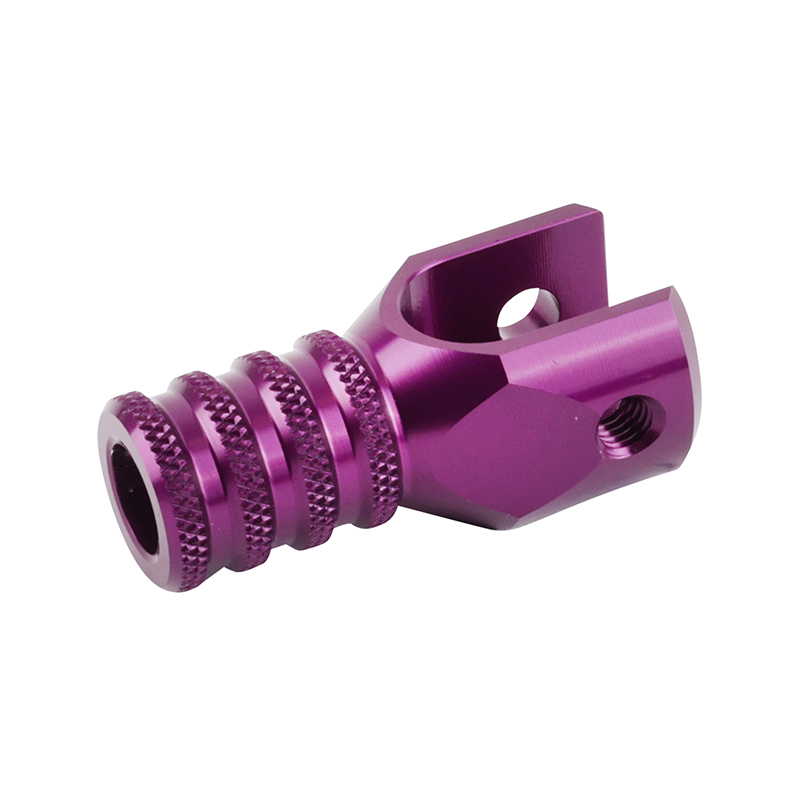 Embout sélecteur de vitesse VOCA RACING aluminium CNC violet Minarelli 50 AM6 / BETA 50 RR / Rieju 50 MRT / Sherco 50 SM-R - vue 2