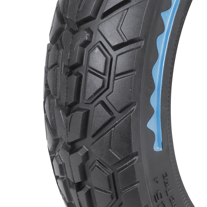 Pneu trottinette plein cross 10 x 2.50-B34 noir liseret bleu ultraleger (largeur interieur 43MM) - vue 3