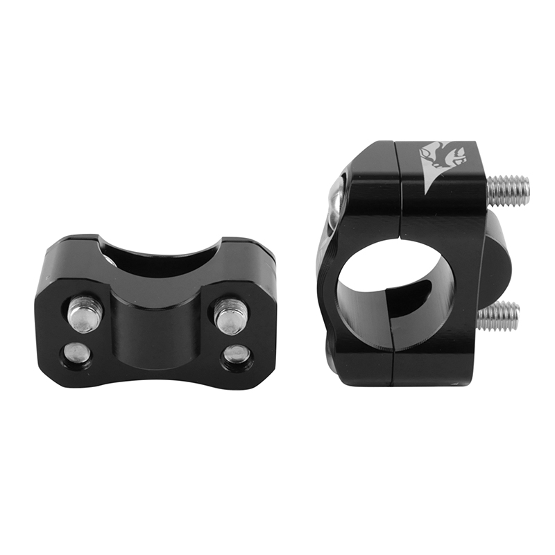 Pontet de guidon universel voca HB28 V2 alu CNC adaptateur diam 28,6MM noir (entraxe fixation 32,20 a 34,80MM) (paire) - vue 2