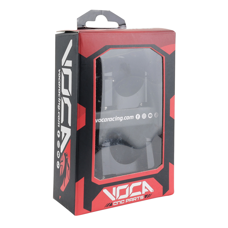 Pontet de guidon universel voca HB28 V2 alu CNC adaptateur diam 28,6MM noir (entraxe fixation 32,20 a 34,80MM) (paire) - vue 3