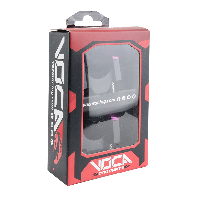Pontet de guidon universel voca HB28 V2 alu CNC adaptateur diam 28,6MM noir-violet (entraxe fixation 32,20 a 34,80MM) (paire) - vue 3