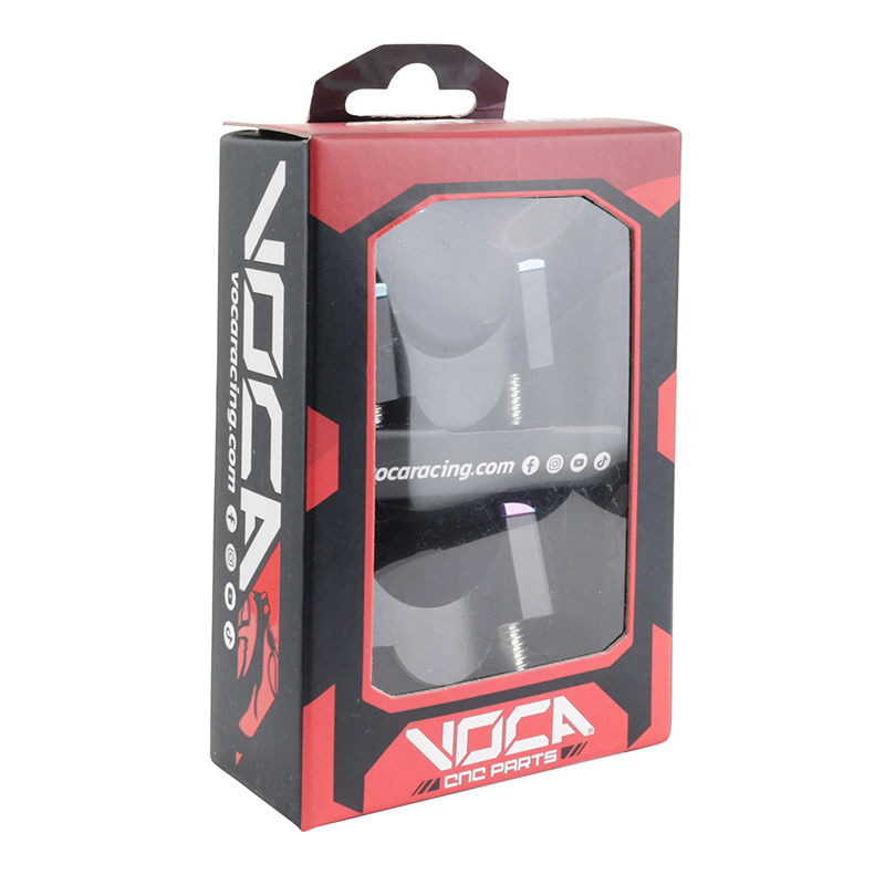 Pontet de guidon universel voca HB28 V2 alu CNC adaptateur diam 28,6MM noir-neo-chrome (entraxe fixation 32,20 a 34,80MM) (paire) - vue 3