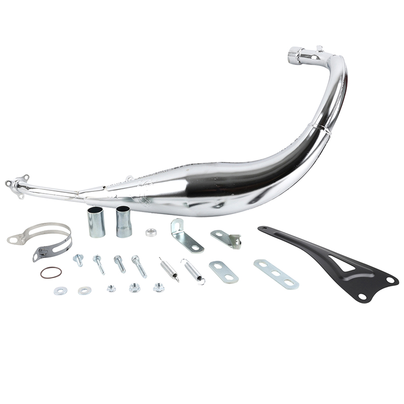 Pot-collecteur 50 a boite voca chromed pour minarelli 50 AM6, beta 50 RR 1999+2011-RIEJU 50 MRT, smx-peugeot 50 xps-yamaha 50 DTR (passage bas) (fixation incluse, silencieux RD30400 vendu separement) - vue 2