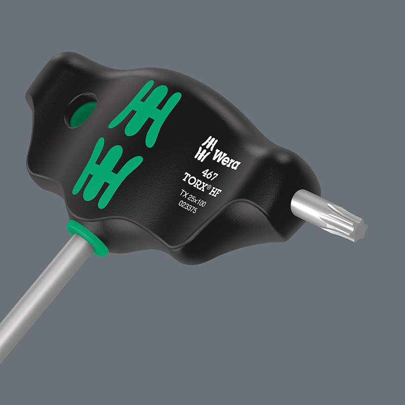 Clé Torx manche en T Wera 467 HF T25X100MM noir-vert - vue 5