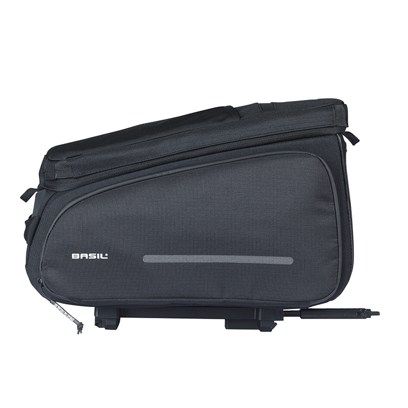 Sacoche arriere velo Basil move noir avec soufflet waterproof extensible 10-26L fixation porte bagage (L33X l24cmxh18cm) fixation systeme mik 2.0 (inclus) - vue 4